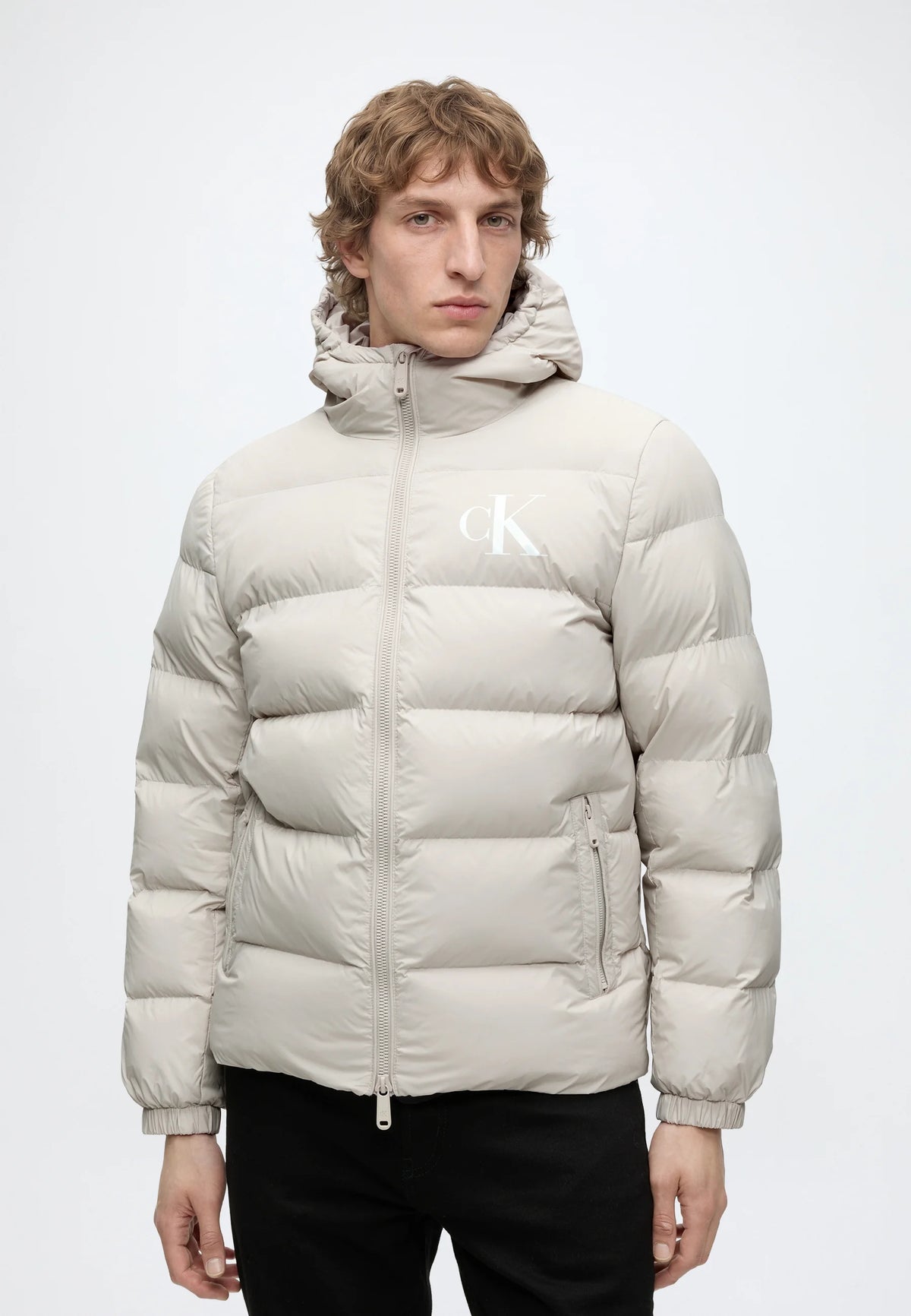Casaco Calvin Klein Homem Ls Ltwt Nylon Padded Hooded Puff