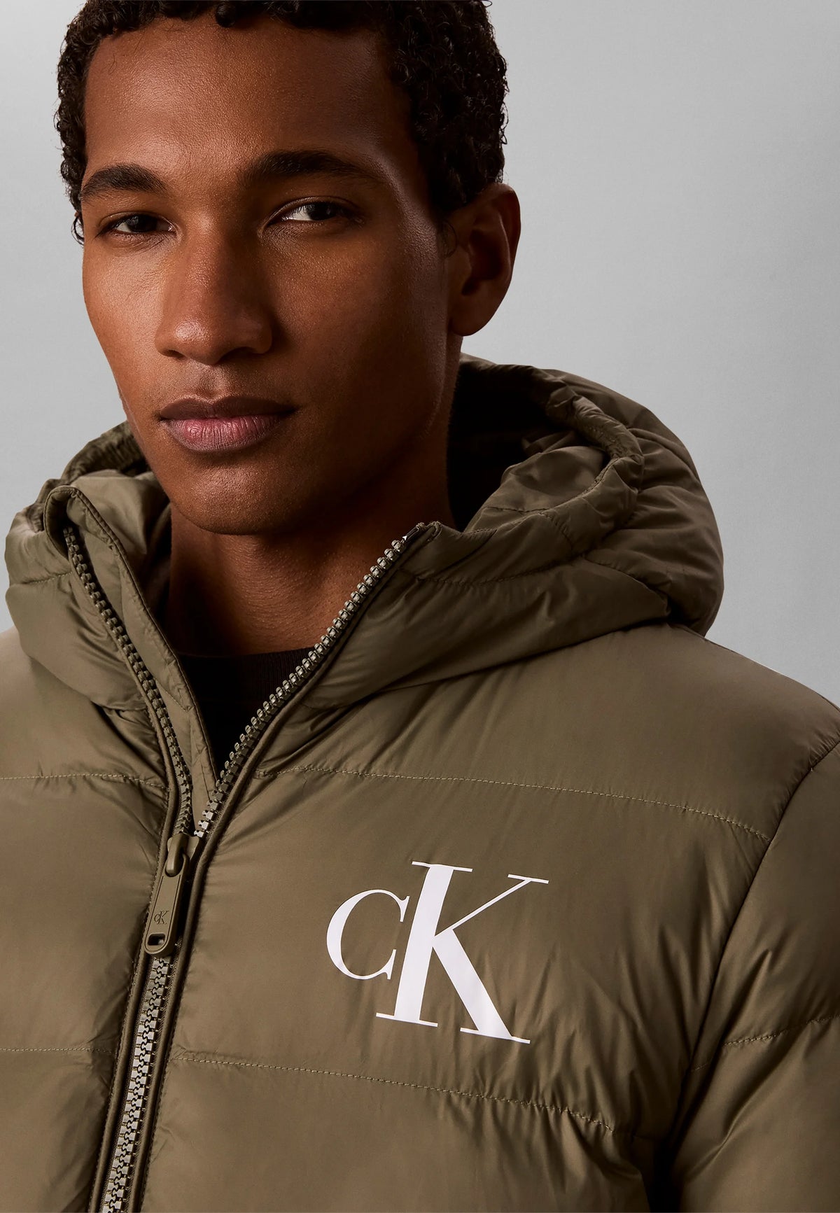Casaco Calvin Klein Homem Ls Ltwt Nylon Padded Hooded Puff
