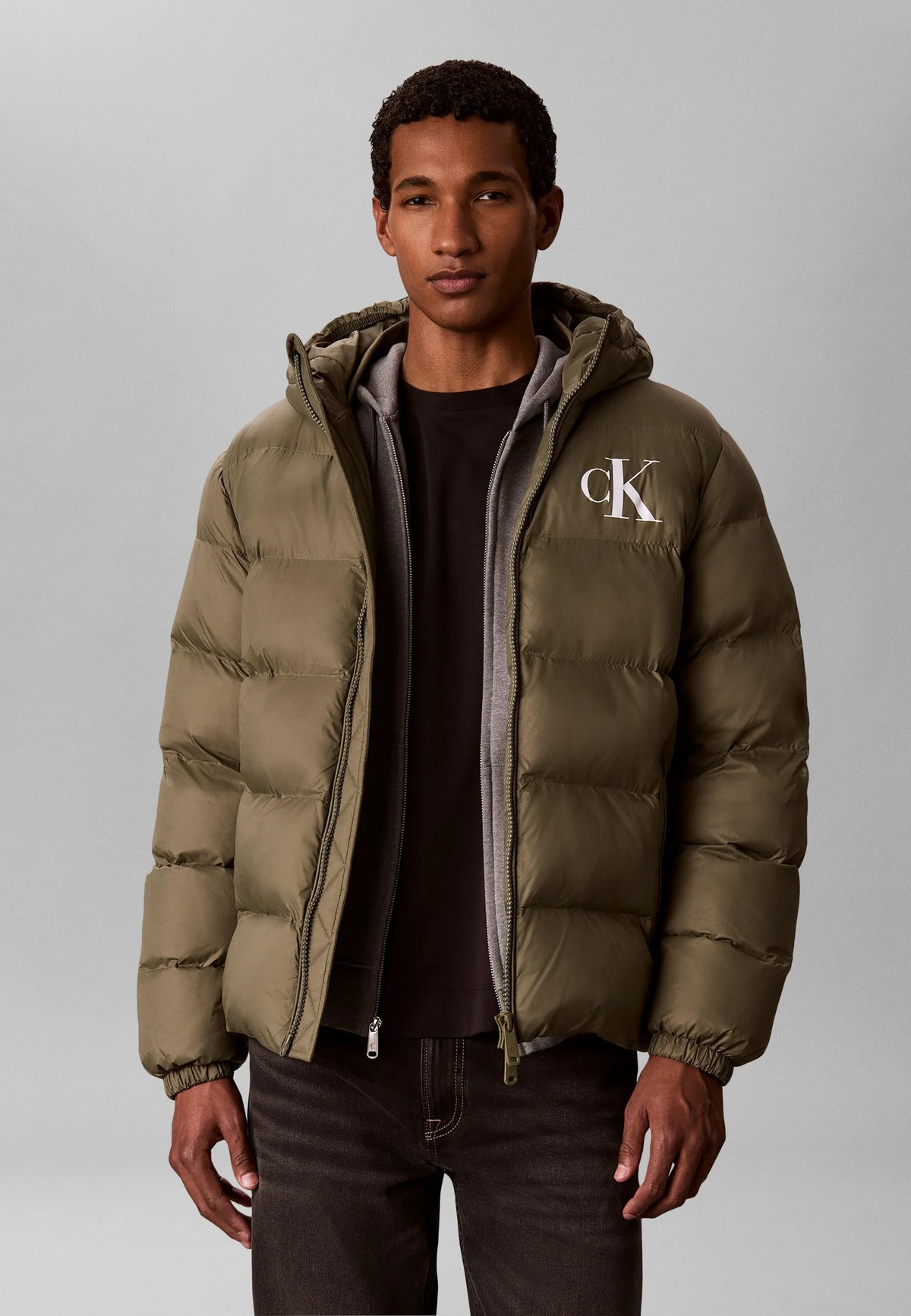 Casaco Calvin Klein Homem Ls Ltwt Nylon Padded Hooded Puff