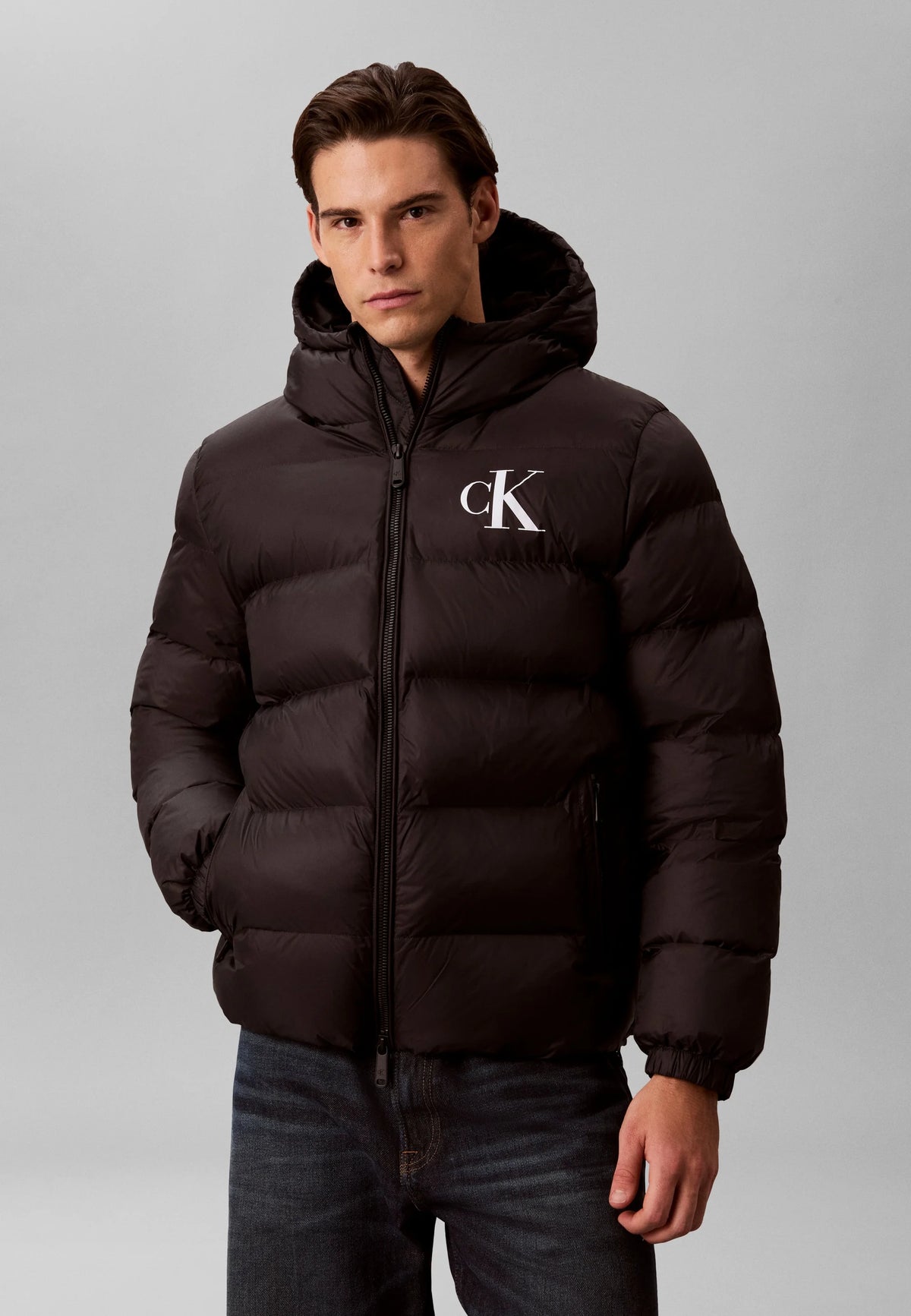Casaco Calvin Klein Homem Ls Ltwt Nylon Padded Hooded Puff