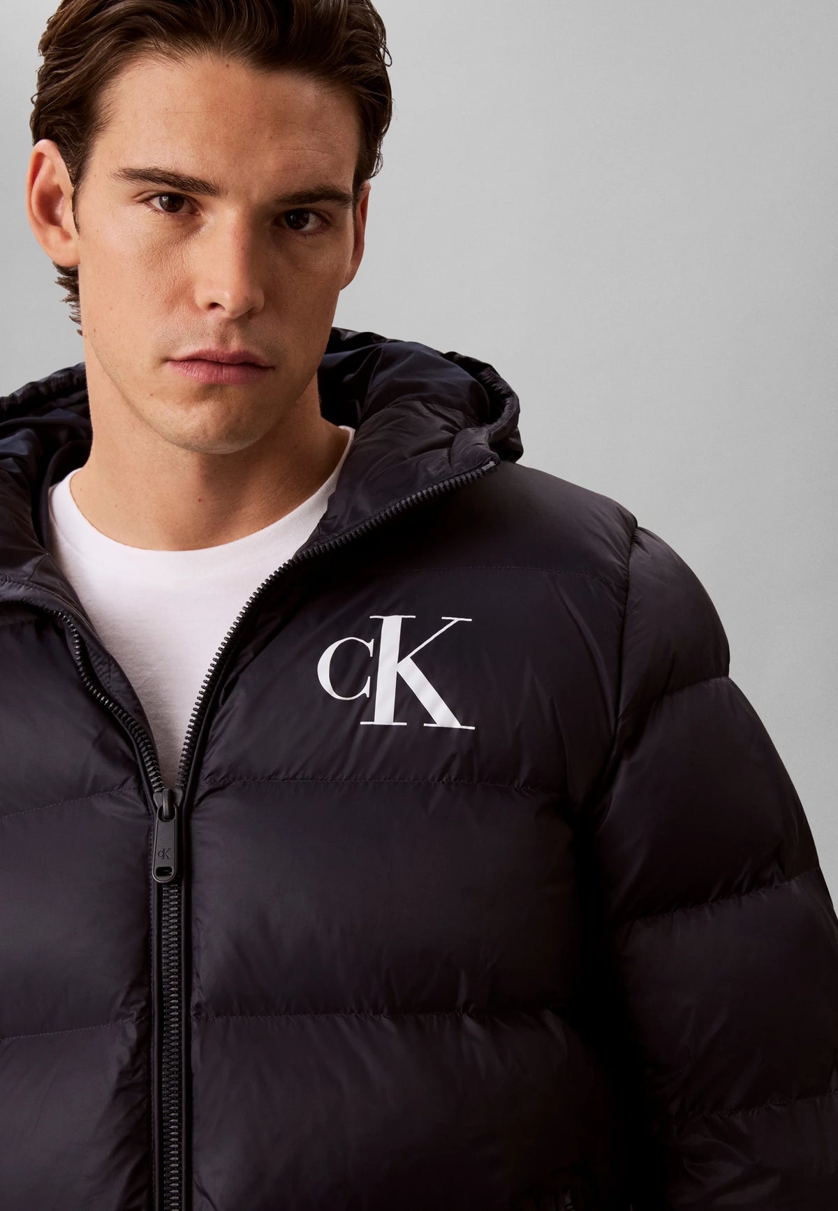 Casaco Calvin Klein Homem Ls Ltwt Nylon Padded Hooded Puff