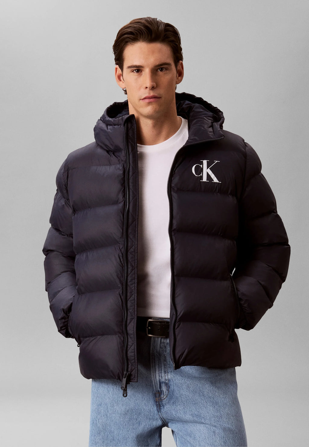 Casaco Calvin Klein Homem Ls Ltwt Nylon Padded Hooded Puff