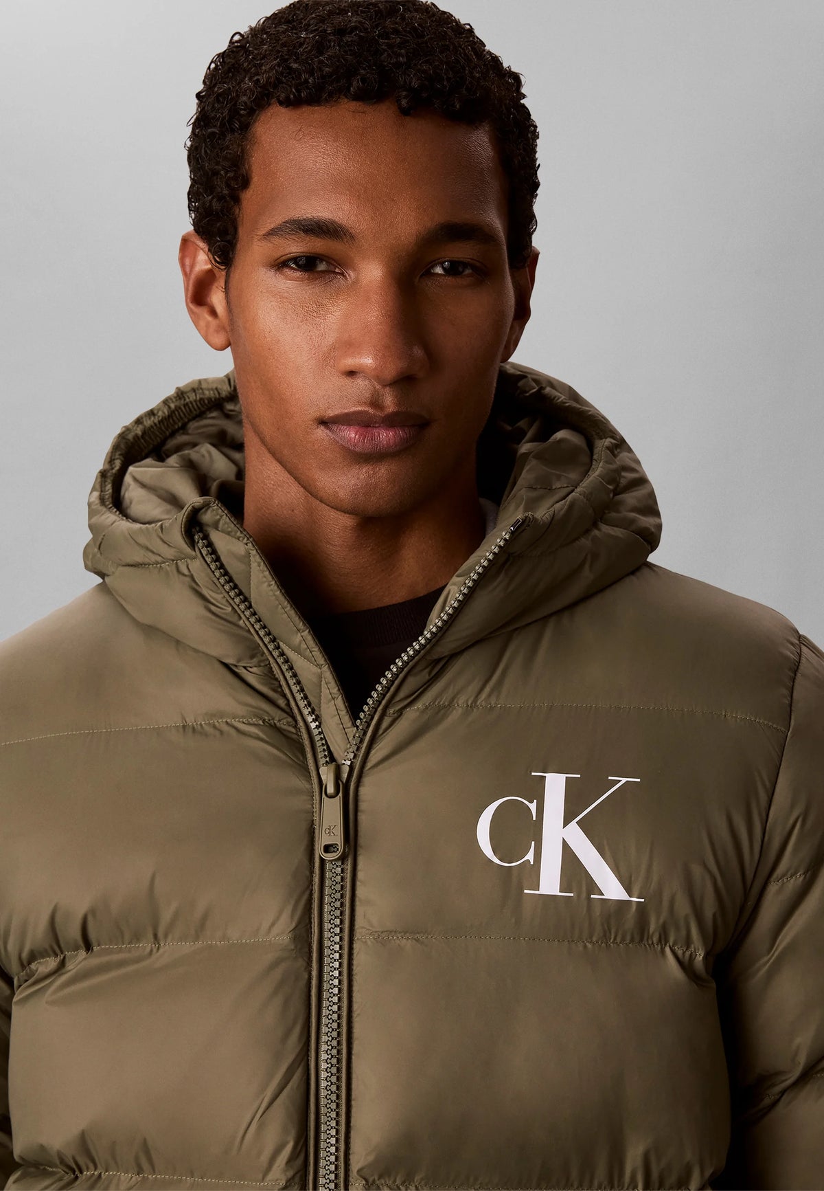 Casaco Calvin Klein Homem Ls Ltwt Nylon Padded Hooded Puff