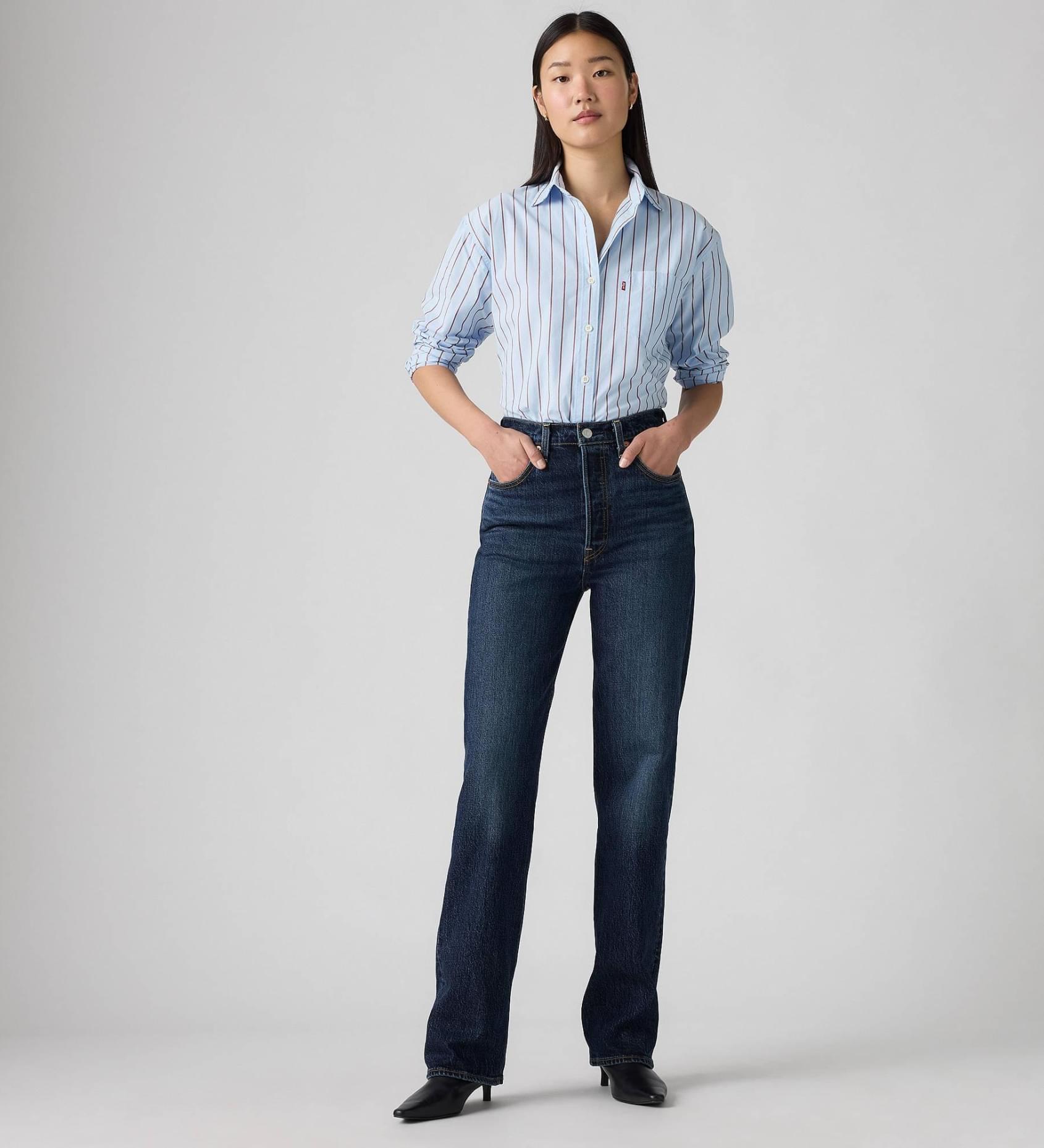 Calças Levis Ribcage Full Length