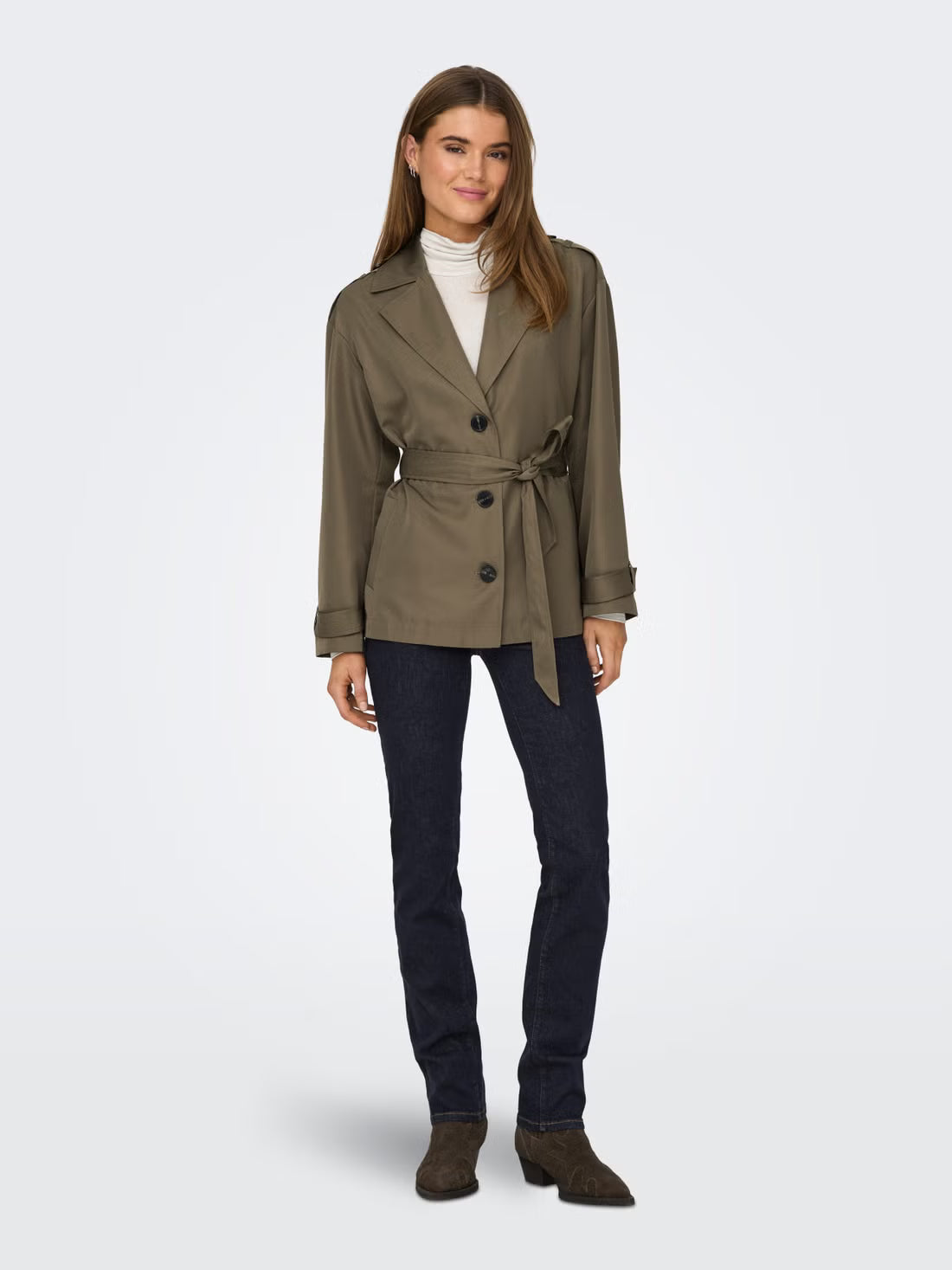 Gabardine ONLY ONLLINE Short Treenchcoat