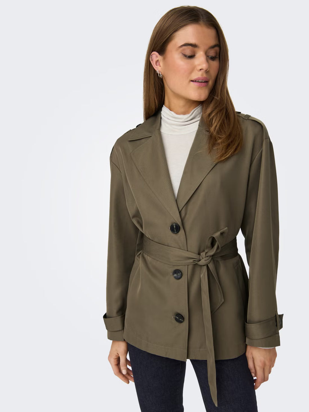 Gabardine ONLY ONLLINE Short Treenchcoat
